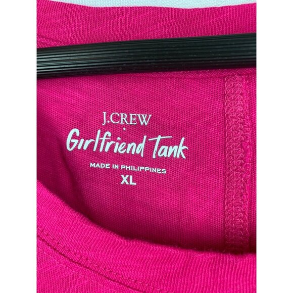 J.Crew Girlfriend Tank XL Pink Sleeveless Top 100% Cotton - Picture 4 of 4